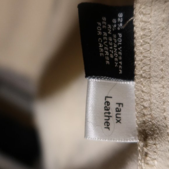 Faux leather tan vest- size small - Picture 4 of 5